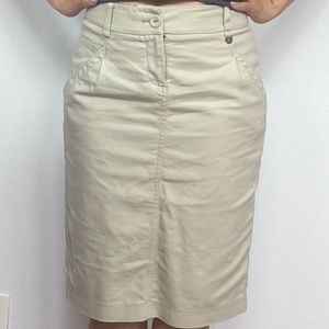 Cream/ Nude Midi Pencil Skirt
